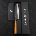 Bunka Blue Steel #1 Kurouchi Büffelhorn und Ebenholz Griff 180mm-[Musashi]-[Japan-Küchenmesser]