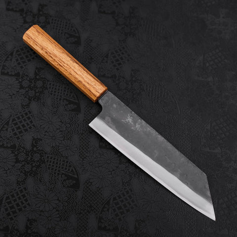 Bunka Blue Steel #1 Kurouchi Büffelhorn und Ebenholz Griff 180mm-[Musashi]-[Japan-Küchenmesser]