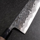 Bunka Blue Steel #1 Kurouchi Tsuchime Buffalo Walnut Handle 165mm (6.5”)-[Musashi]-[Japan-Küchenmesser]