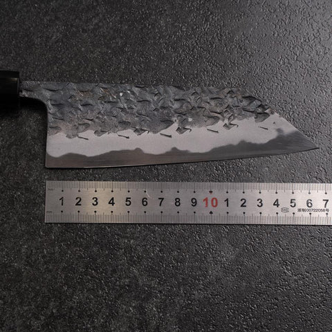 Bunka Blue Steel #1 Kurouchi Tsuchime Buffalo Walnut Handle 165mm (6.5”)-[Musashi]-[Japan-Küchenmesser]
