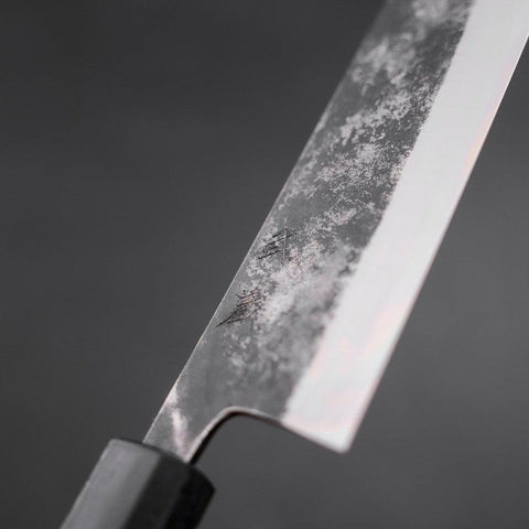 Bunka Blue Steel #1, Kurouchi Urushi Griff in Dunkelblau, 170mm-[Musashi]-[Japan-Küchenmesser]