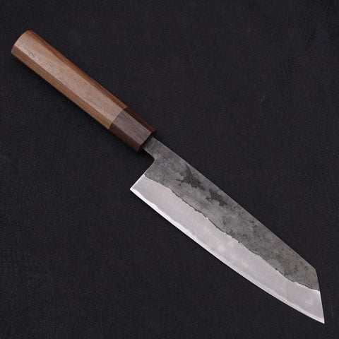 Bunka Blue Steel #2 Edelstahlummantelung Kurouchi Walnuss- und Rosenholz Griff 180mm-[Musashi]-[Japan-Küchenmesser]