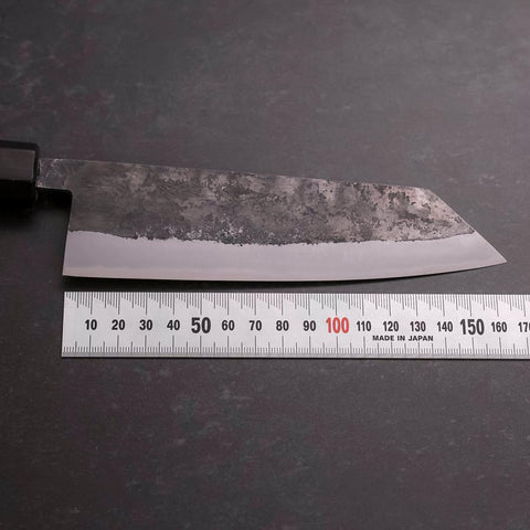 Bunka Blue Steel #2 Edelstahlummantelung Kurouchi Walnussholz Griff 165mm-[Musashi]-[Japan-Küchenmesser]