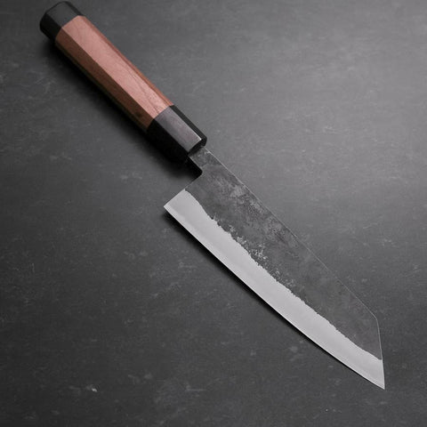 Bunka Blue Steel #2 Edelstahlummantelung Kurouchi Walnussholz Griff 165mm-[Musashi]-[Japan-Küchenmesser]