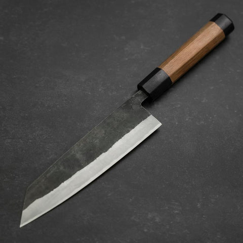 Bunka Blue Steel #2 Edelstahlummantelung Kurouchi Walnussholz Griff 180mm-[Musashi]-[Japan-Küchenmesser]