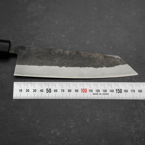 Bunka Blue Steel #2 Edelstahlummantelung Kurouchi Walnussholz Griff 180mm-[Musashi]-[Japan-Küchenmesser]