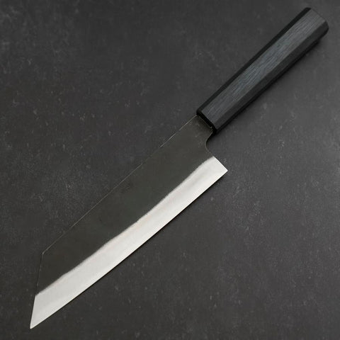 Bunka Blue Steel #2 Kurouchi Büffelhorn und Ebenholz Griff 170mm-[Musashi]-[Japan-Küchenmesser]