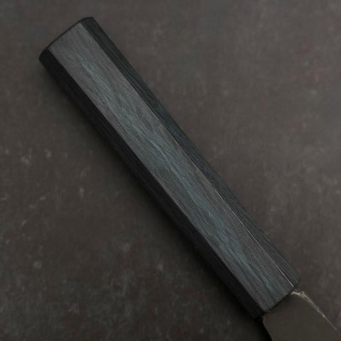 Bunka Blue Steel #2 Kurouchi Büffelhorn und Ebenholz Griff 170mm-[Musashi]-[Japan-Küchenmesser]