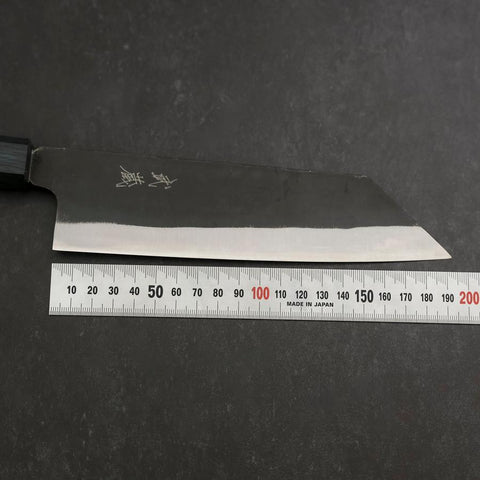 Bunka Blue Steel #2 Kurouchi Büffelhorn und Ebenholz Griff 170mm-[Musashi]-[Japan-Küchenmesser]