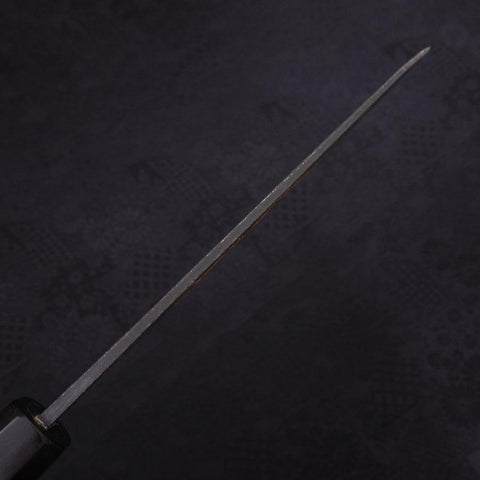 Bunka Blue Steel #2 Kurouchi Chokin "Samurai Im Neumond" Büffelhorn und Ebenholz Griff 175mm-[Musashi]-[Japan-Küchenmesser]