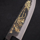 Bunka Blue Steel #2 Kurouchi Chokin "Tiger Im Bambus" Büffelhorn und Ebenholz Griff 175mm-[Musashi]-[Japan-Küchenmesser]