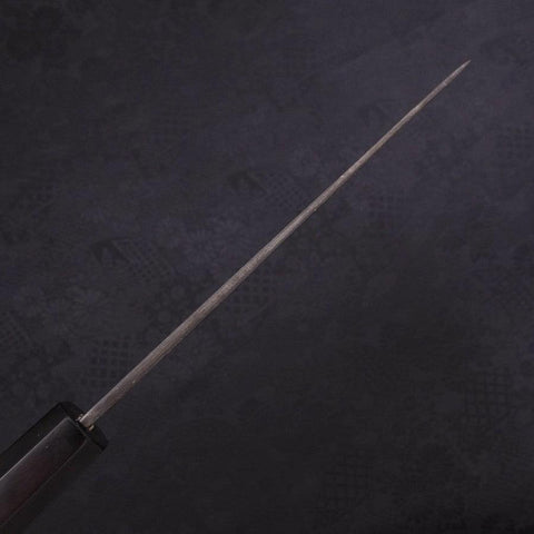 Bunka Blue Steel #2 Kurouchi Chokin "Tiger Im Bambus" Büffelhorn und Ebenholz Griff 175mm-[Musashi]-[Japan-Küchenmesser]