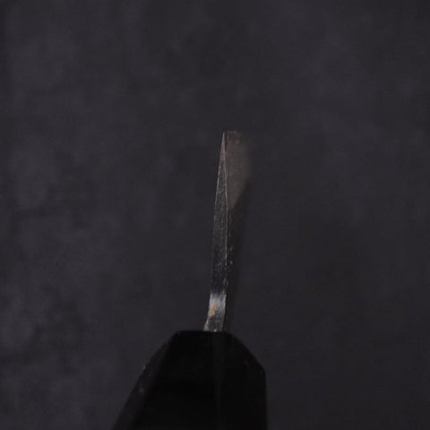 Bunka Blue Steel #2 Kurouchi Chokin "Welle An Fuji" Büffelhorn und Ebenholz Griff 175mm-[Musashi]-[Japan-Küchenmesser]