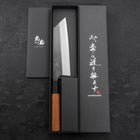 Bunka Blue Steel #2 Kurouchi Damascus White Urushi Handle 165mm (6.5”)-[Musashi]-[Japan-Küchenmesser]