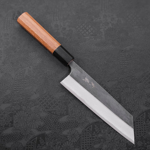Bunka Blue Steel #2 Kurouchi Damascus White Urushi Handle 165mm (6.5”)-[Musashi]-[Japan-Küchenmesser]