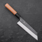 Bunka Blue Steel #2 Kurouchi Damast Büffelhorn und Teakholz Griff 165mm-[Musashi]-[Japan-Küchenmesser]