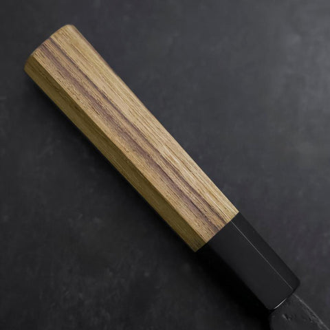 Bunka Blue Steel #2, Kurouchi Sumi Urushi Griff, 165mm-[Musashi]-[Japan-Küchenmesser]