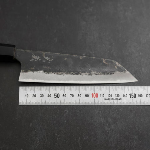 Bunka Blue Steel #2, Kurouchi Sumi Urushi Griff, 165mm-[Musashi]-[Japan-Küchenmesser]