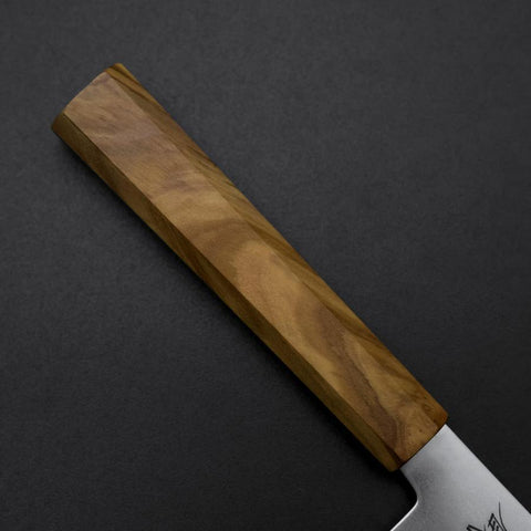 Bunka Blue Steel #2 Poliert Olivenholz Griff 170mm-[Musashi]-[Japan-Küchenmesser]