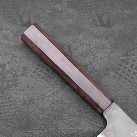 Bunka Blue Steel #1 Kurouchi Stainless Clad Ebony Handle 190mm