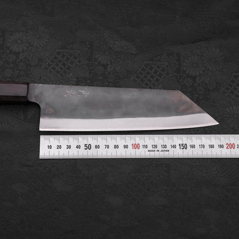 Bunka Blue Steel #1 Kurouchi Stainless Clad Ebony Handle 190mm