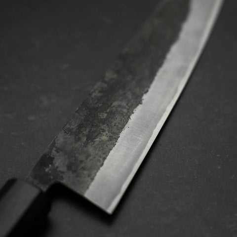 Bunka Blue steel #2 Edelstahlummantelung Kurouchi Walnuss Griff 180mm-[Musashi]-[Japan-Küchenmesser]