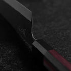 Bunka Edelstahlummantelung Blue Steel #2 Kurouchi Lila Urushi Griff 170mm-[Musashi]-[Japan-Küchenmesser]