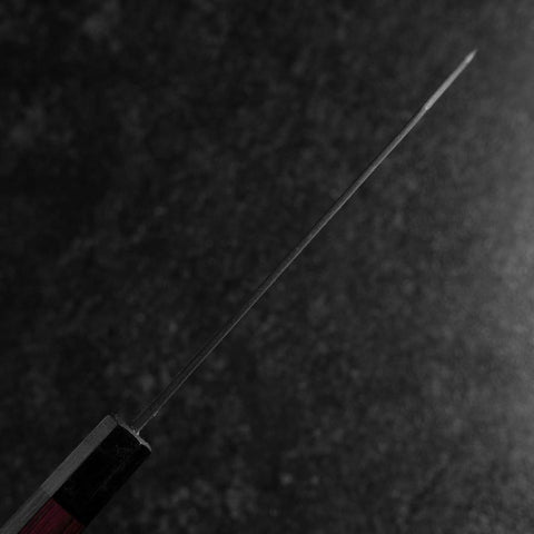 Bunka Edelstahlummantelung Blue Steel #2 Kurouchi Lila Urushi Griff 170mm-[Musashi]-[Japan-Küchenmesser]