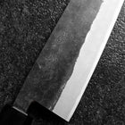 Bunka Edelstahlummantelung Blue Steel #2 Kurouchi Walnussholz Griff 165mm-[Musashi]-[Japan-Küchenmesser]