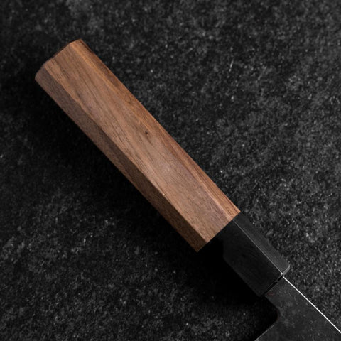 Bunka Edelstahlummantelung Blue Steel #2 Kurouchi Walnussholz Griff 165mm-[Musashi]-[Japan-Küchenmesser]