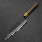 Bunka Edelstahlummantelung Blue Steel #2 Kurouchi Walnussholz-Zelkove Griff 180mm-[Musashi]-[Japan-Küchenmesser]