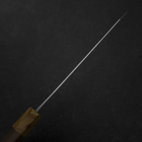 Bunka Edelstahlummantelung Blue Steel #2 Kurouchi Walnussholz-Zelkove Griff 180mm-[Musashi]-[Japan-Küchenmesser]