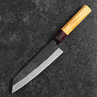 Bunka Edelstahlummantelung Blue Steel #2 Kurouchi Zelkove Griff 180mm-[Musashi]-[Japan-Küchenmesser]