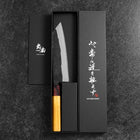 Bunka Edelstahlummantelung Blue Steel #2 Kurouchi Zelkove Griff 180mm-[Musashi]-[Japan-Küchenmesser]