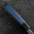 Bunka Edelstahlummantelung Blue Super Kurouchi Blauer Urushi Griff 170mm-[Musashi]-[Japan-Küchenmesser]