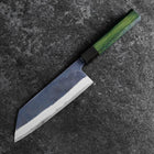 Bunka Edelstahlummantelung Blue Super Kurouchi Grüner Urushi Griff 170mm-[Musashi]-[Japan-Küchenmesser]