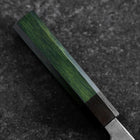 Bunka Edelstahlummantelung Blue Super Kurouchi Grüner Urushi Griff 170mm-[Musashi]-[Japan-Küchenmesser]