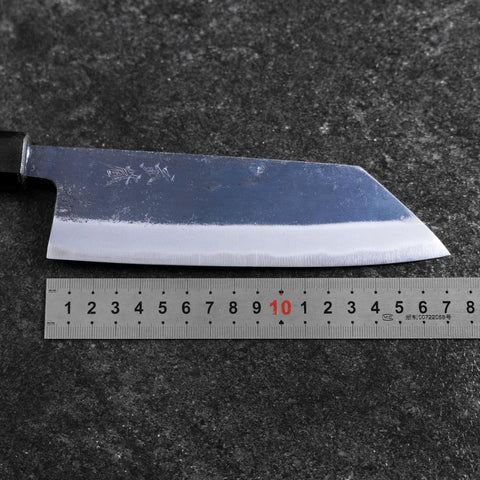 Bunka Edelstahlummantelung Blue Super Kurouchi Grüner Urushi Griff 170mm-[Musashi]-[Japan-Küchenmesser]