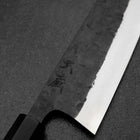 Bunka Edelstahlummantelung White Steel #2 Kurouchi Büffelhorn und Magnolienholz Griff 170mm-[Musashi]-[Japan-Küchenmesser]