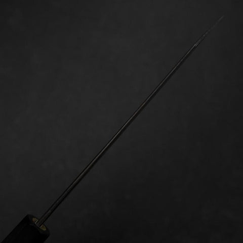Bunka Edelstahlummantelung White Steel #2 Kurouchi Büffelhorn und Magnolienholz Griff 170mm-[Musashi]-[Japan-Küchenmesser]