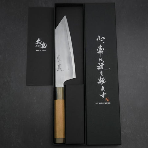 Bunka HAP-40 Bokashi Doppelter Büffelhorn-Kappe und Magnolienholz Griff 165mm-[Musashi]-[Japan-Küchenmesser]