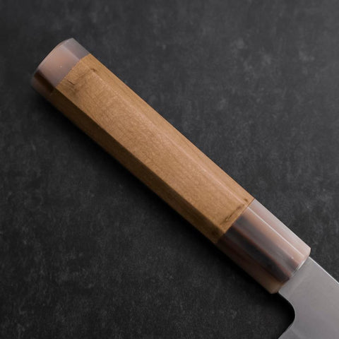 Bunka HAP-40 Poliert Doppelter Büffelhorn-Kappe und Magnolienholz Griff 165mm-[Musashi]-[Japan-Küchenmesser]