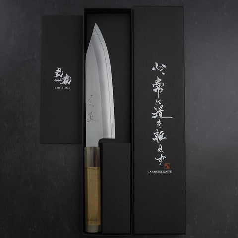 Bunka HAP-40 Polished Double Buffalo Capped Magnolia Handle 165mm (6.5”)-[Musashi]-[Japan-Küchenmesser]