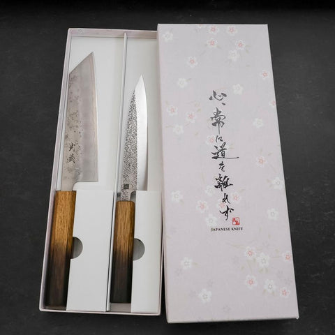 Bunka & Kaisaki Silver Steel #3 Vg-10 Nashiji Yaki Urushi Sakura Set