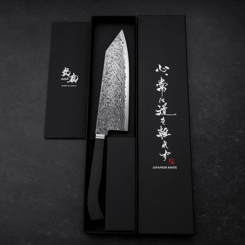 Bunka SG-2 Black Damascus Western Ebony Handle 180mm (7”)-[Musashi]-[Japan-Küchenmesser]