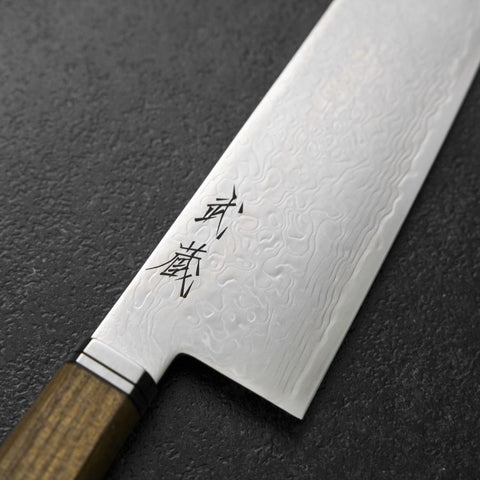 Bunka SG-2 Damascus Western Golden Ebony Handle 180mm-[Musashi]-[Japanese-Kitchen-Knives]
