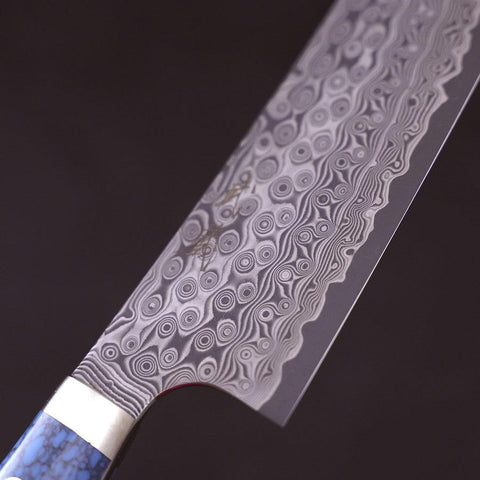 Bunka SG-2 Damast Blauer Türkis Griff 170mm-[Musashi]-[Japan-Küchenmesser]
