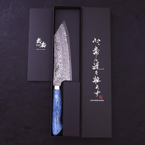 Bunka SG-2 Damast Blauer Türkis Griff 170mm-[Musashi]-[Japan-Küchenmesser]