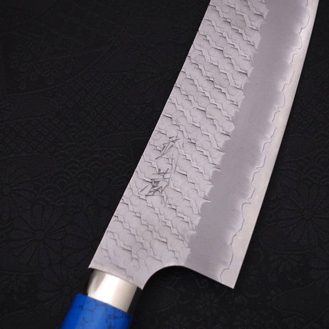 Bunka SG-2 Tsuchime Blauer Türkis Griff 170mm-[Musashi]-[Japan-Küchenmesser]