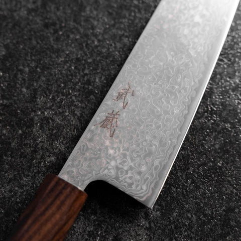 Bunka SLD Black Damascus Ebony Handle 175mm-[Musashi]-[Japan-Küchenmesser]